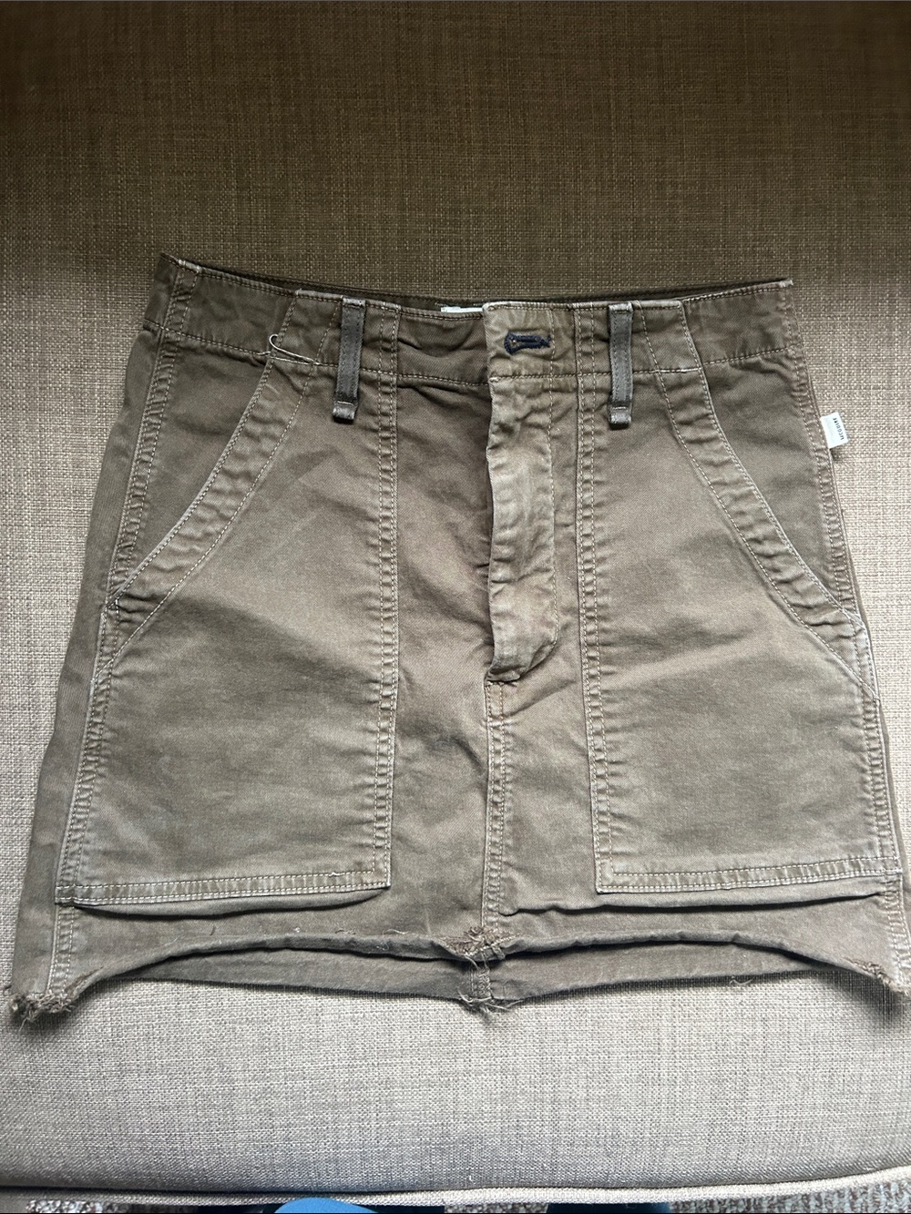 McGuire Denim Olive Green Mini Skirt